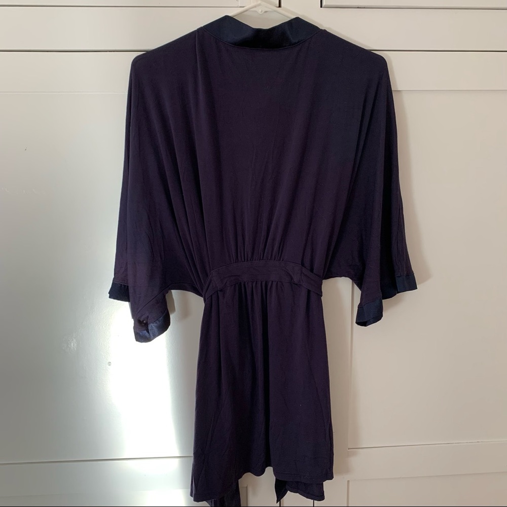Bump In The Night Navy Blue Short Robe Size XL - Picture 5 of 6